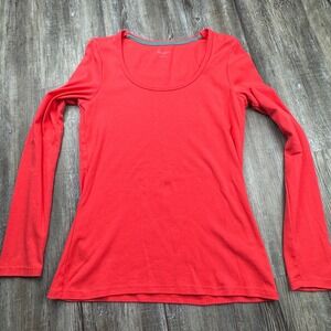 Boden Women's Size 8 Red Long Sleeve Crew Neck Shirt